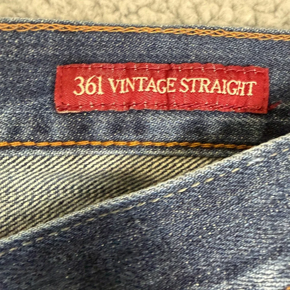 Lucky Brand 361 Vintage Straight Jeans Mens 36x32 Medium Wash Blue Denim Classic